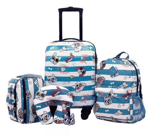 Travelers Club Kids' Hardside Carry-On Spinner Luggage Set