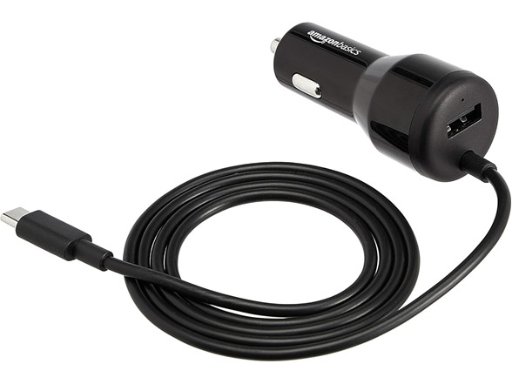 Amazon Basics 30W USB Car Charger with PD USB-C Cable