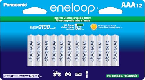 Eneloop Panasonic AAA Rechargeable Batteries 12-Pack