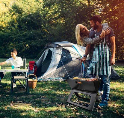 Foldable Portable Charcoal BBQ Grill