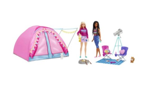 20-Piece Barbie Let's Go Camping Playset