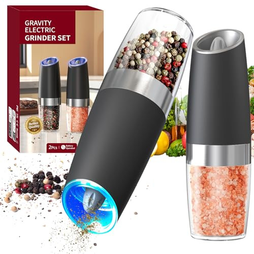 Circle Joy Electric Automatic Salt and Pepper Grinder Set