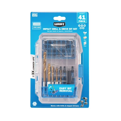 Hart Impact Drill & Drive Bit Set w/ Modular Case