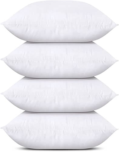 Utopia Bedding Throw Pillows (Set of 4, White, 18x18")