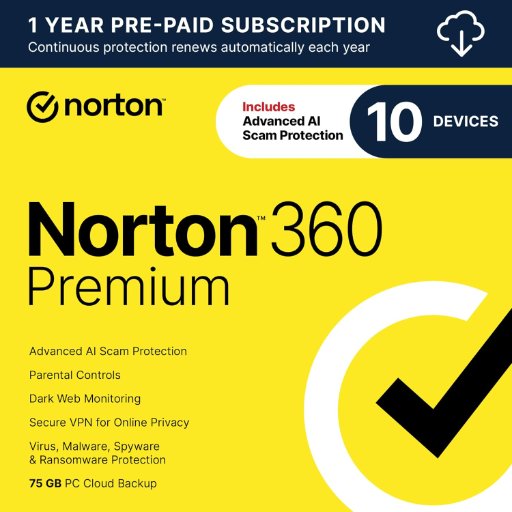 Norton 360 Premium 2025 for 10 Devices