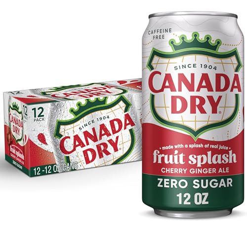 Canada Dry Zero Sugar Fruit Splash Cherry Ginger Ale Soda (12-Pack)