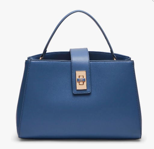 Anne Klein Minimal Satchel with Enamel Turnlock