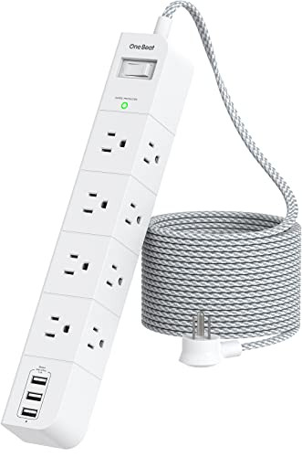 10 ft Extension Cord Power Strip Surge Protector
