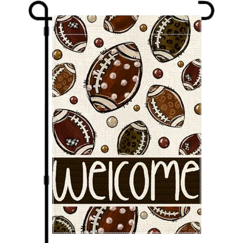 Fall Decor Football Garden Flag