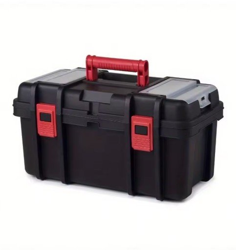 Durable 19-inch Plastic Toolbox for Tools and Hardware