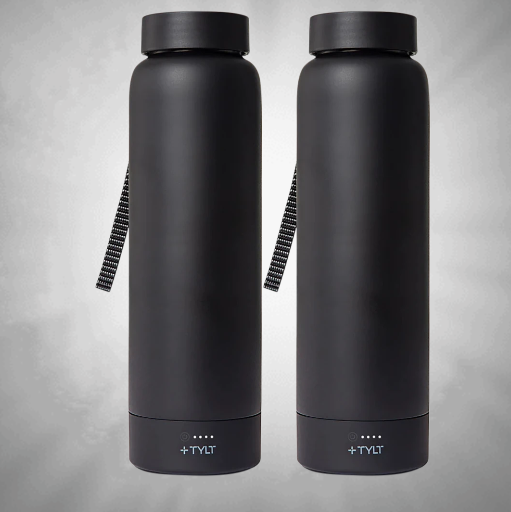 24oz Power Bottle 2.0 with Wireless Charging Power Bank - 2 Pack 