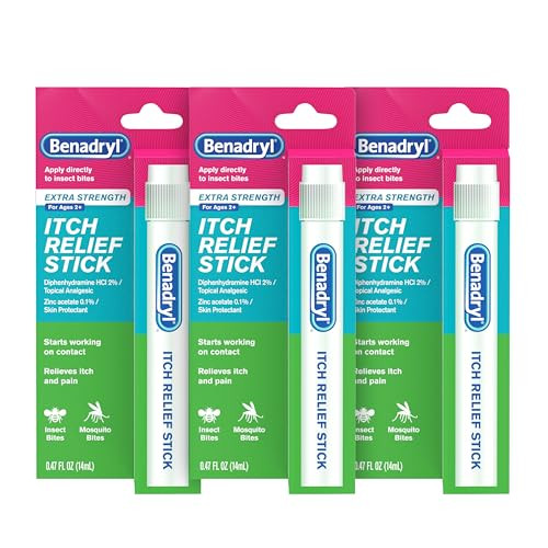Benadryl Extra Strength Anti-Itch Relief Stick 3-Pack