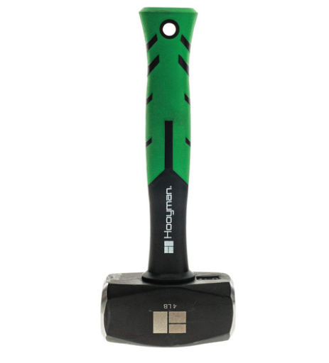 Hooyman Club Sledge Hammer w/ No-Slip H-Grip Handle (4-lbs)