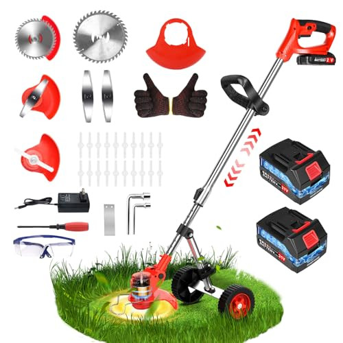 Cordless Electric Weed Wacker with 2 Batteries