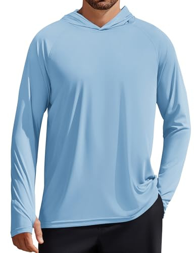 PINSPARK Men’s UPF 50+ Long Sleeve Rash Guard W/Thumb Holes