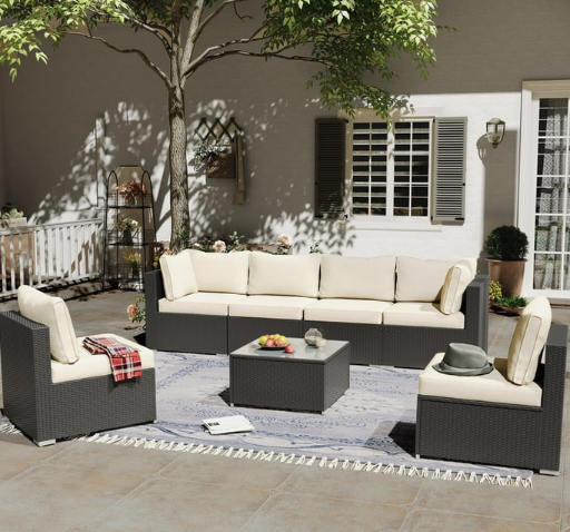 LAUSAINT HOME 7-Piece Patio Conversation Set