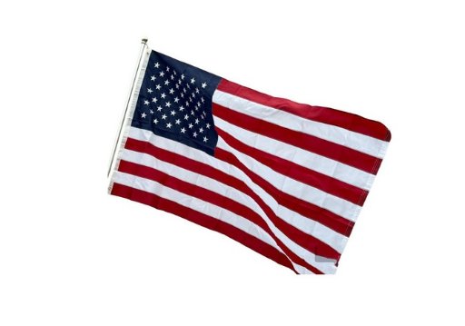USA American Flag with Embroidered Stars & Brass Grommets