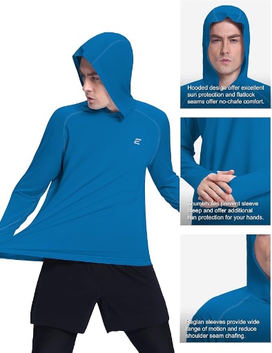 Endyart Men's Sun Hoodie Shirts
