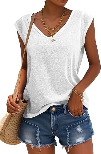 GeGekoko Women's Cap Sleeve Casual Tank Tops