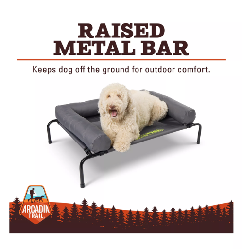 Arcadia Trail Supportive Bolster Elevated Cot Dog Bed
