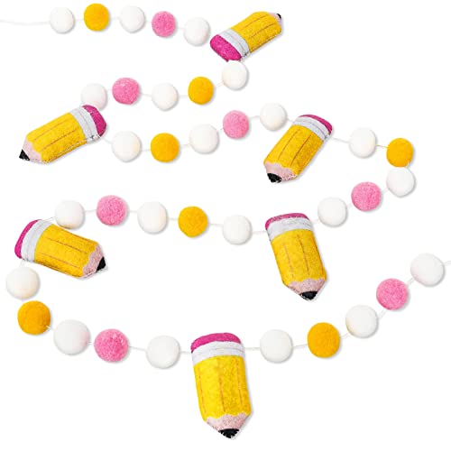 Back to School Felt Pom Banner