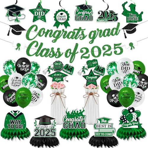 8 PC Congrats Grad Class of 2025 Decorations