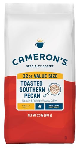 Cameron's Coffee Roasted Whole Bean Coffee, Toasted Southern Pecan, 32 Oz.