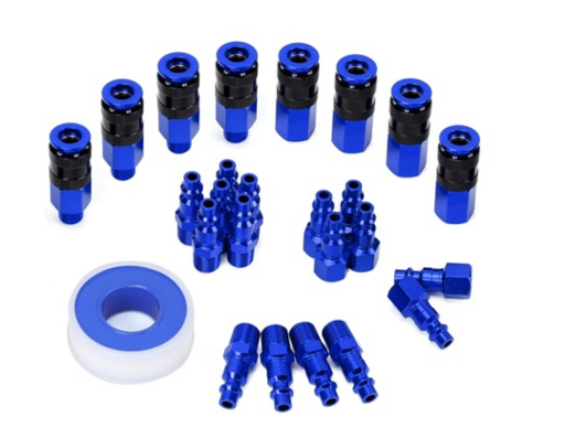 FYPower 25-Piece Aluminum Air Coupler and Plug Kit