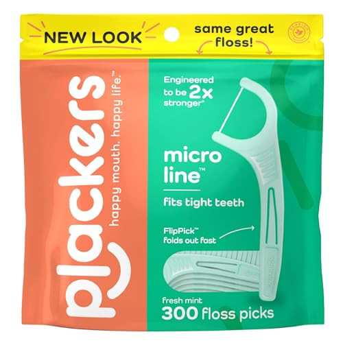 Plackers Micro Line Dental Floss Picks (Fresh Mint)