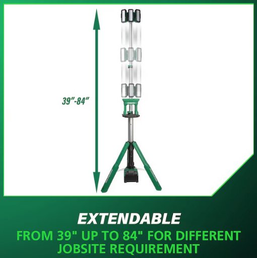 18V 4K Lumen Tripod Work Light Kit