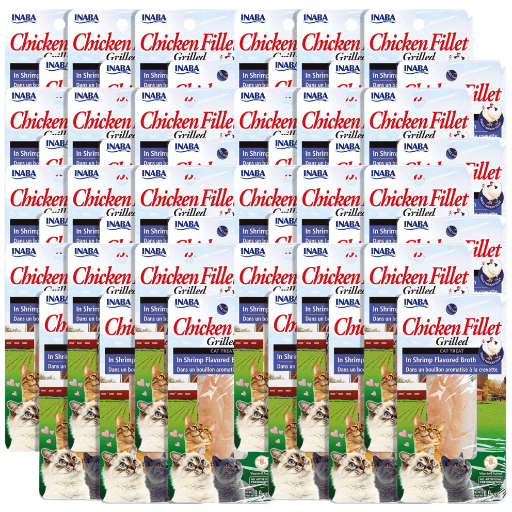 48-Pack INABA Hand-Cut Grilled Fillet Cat Treats