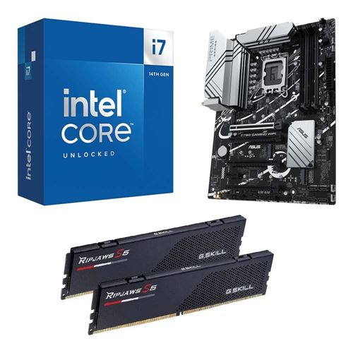 Intel Core i7-14700K, ASUS Z790 Gaming WiFi7, G.Skill 32GB DDR5-6000 Bundle
