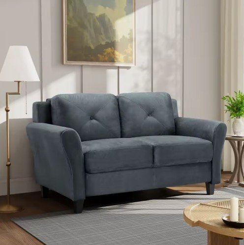 Harrington Loveseat in Dark Grey