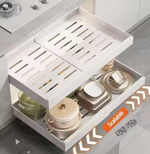 Scalable Pull-out Kitchen Storage Rack