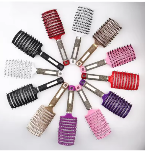 Detangling Hair Brush with Bristle and Nylon