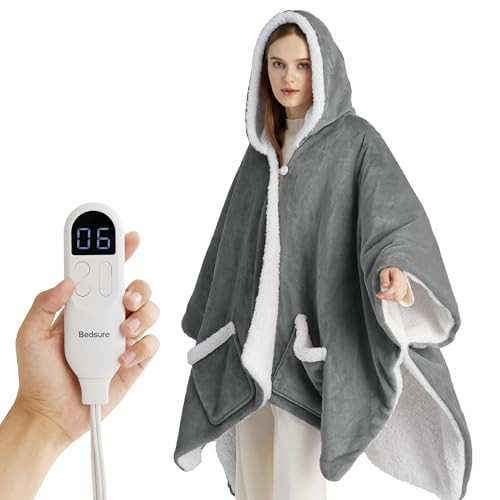 Bedsure Heated Blanket and Wearable Shawl