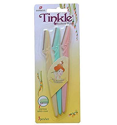 3 Pack of Dorco Tinkle Eyebrow or Face Hair Razors