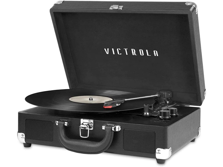 Victrola Vintage 3-Speed Bluetooth Portable Suitcase Record Player