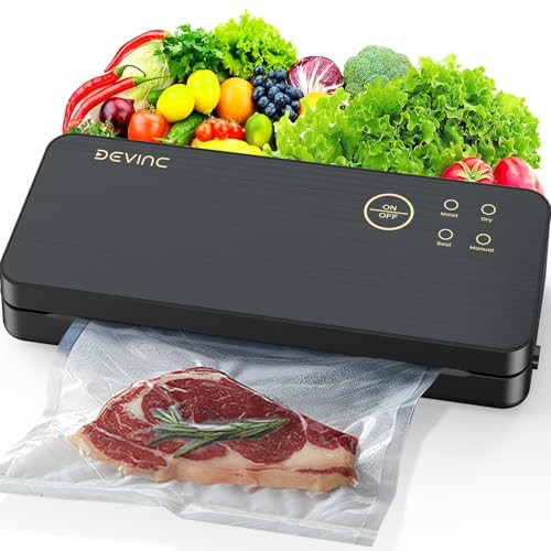 Vacuum Sealer Machine, Compact Food Sealer with 10 Vaccum Bags & 1 Bag Roll