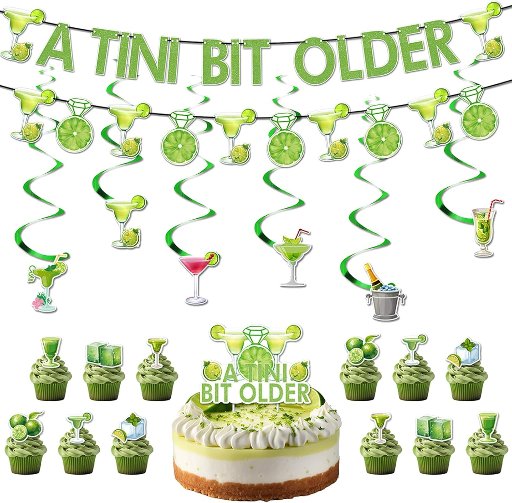 21 PC Margs Cocktail Martini Party Decoration Set