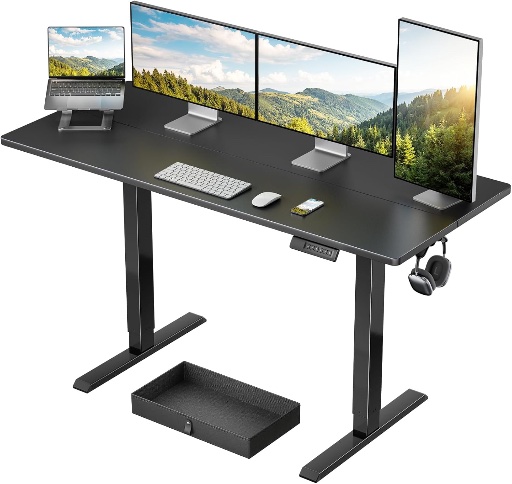 Marsail Electric Standing Desk with Drawer