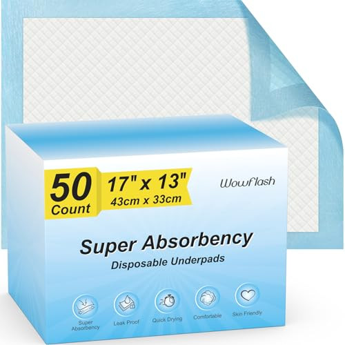 Disposable Underpads, 17” x 13”