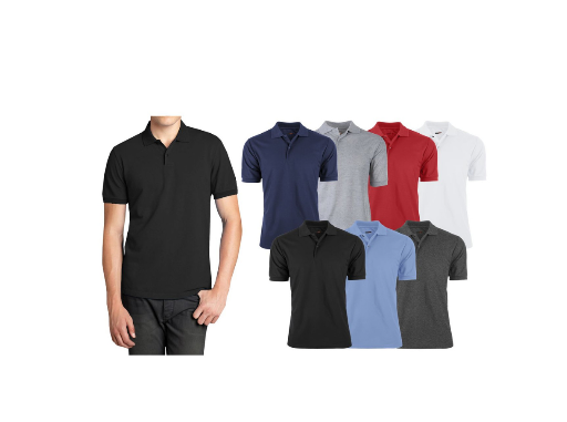 Men's Short Sleeve Polo Shirt (5-Pack)