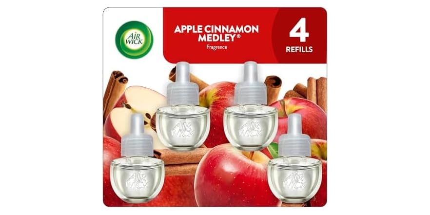Air Wick Vibrant Plug-In Scented Oil Refills 4 Count (Apple Cinnamon Medley) Deal