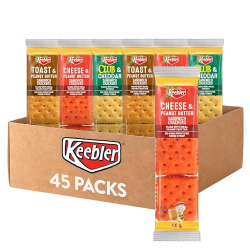 Keebler Sandwich Crackers Variety Pack, 45 Count