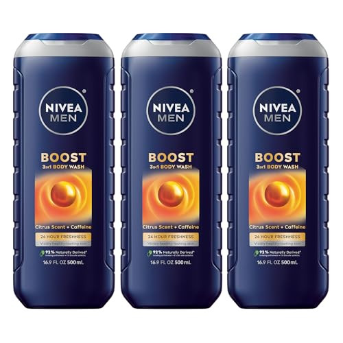 Nivea Men Boost 3-in-1 Body Wash 3-Pack