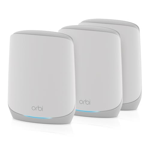 NETGEAR Orbi Whole Home Tri-Band WiFi 6 Mesh System (3-Pack)