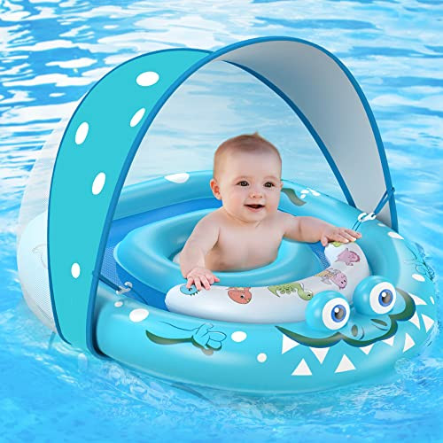 Baby Pool Float with Sun Protection Canopy