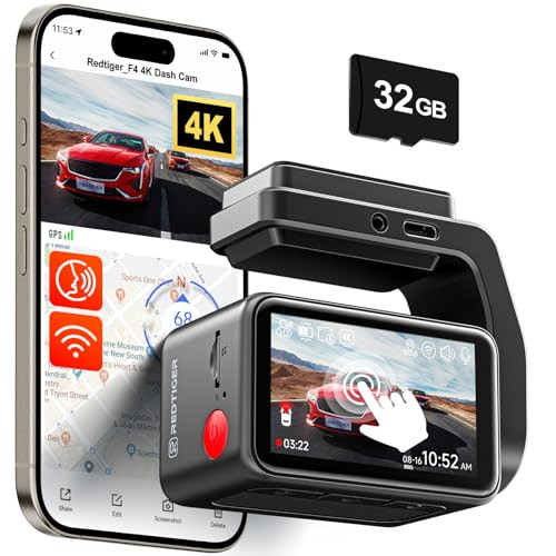 REDTIGER F4 4K Dash Cam Front