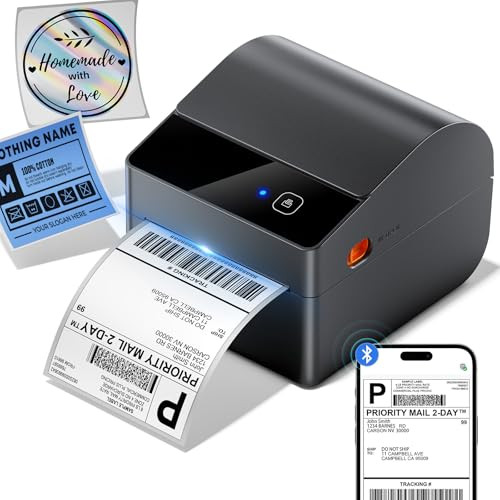 ASprink A64M Shipping Label Printer with Built-in Paper Bin
